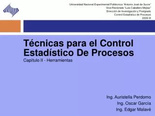 t cnicas para el control estad stico de procesos