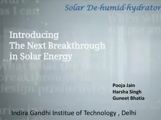 Introducing The Next Breakthrough in Solar Energy