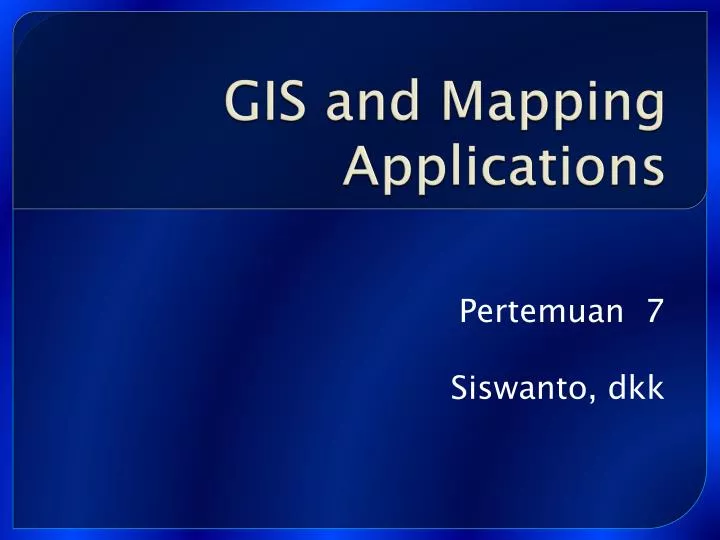 gis and mapping applications