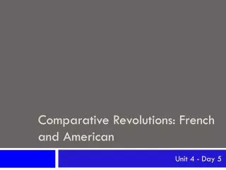 Comparative Revolutions: French and American