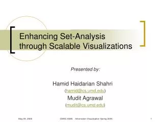 Enhancing Set-Analysis through Scalable Visualizations