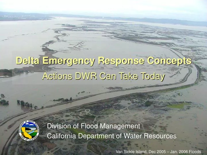 delta emergency response concepts actions dwr can take today