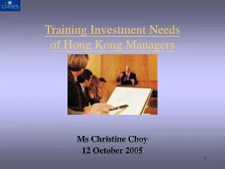 Training Investment Needs of Hong Kong Managers