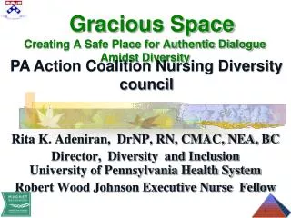 Gracious Space Creating A Safe Place for Authentic Dialogue Amidst Diversity
