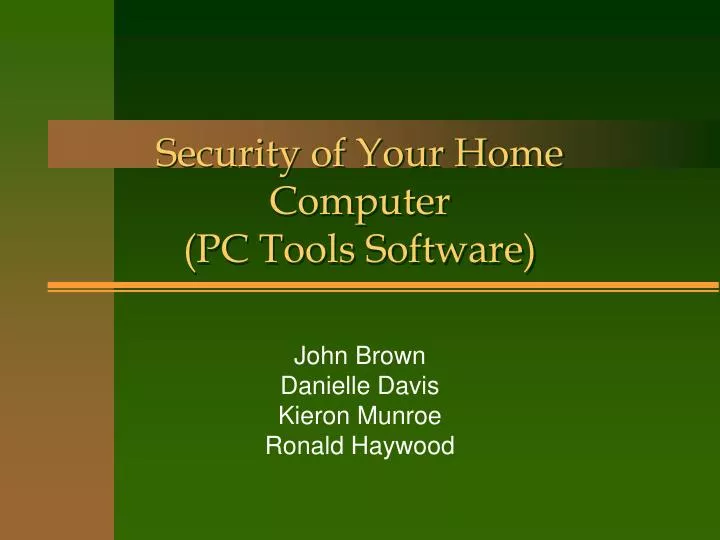 security of your home computer pc tools software