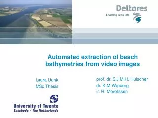 Automated extraction of beach bathymetries from video images