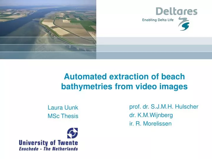 automated extraction of beach bathymetries from video images