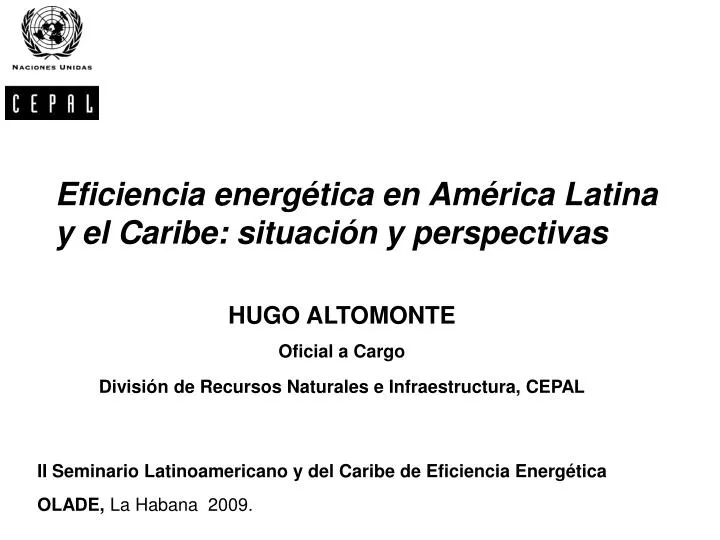 eficiencia energ tica en am rica latina y el caribe situaci n y perspectivas