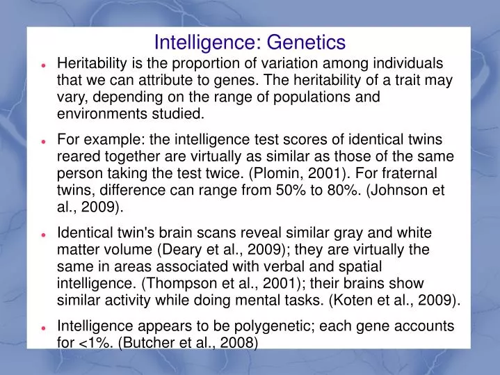 intelligence genetics