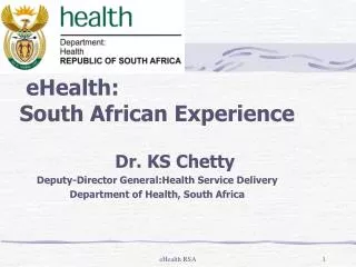 eHealth: South African Experience