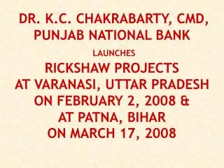 Dr. K C Chakrabarty, CMD at Deep Prajwalan at Varanasi, UP