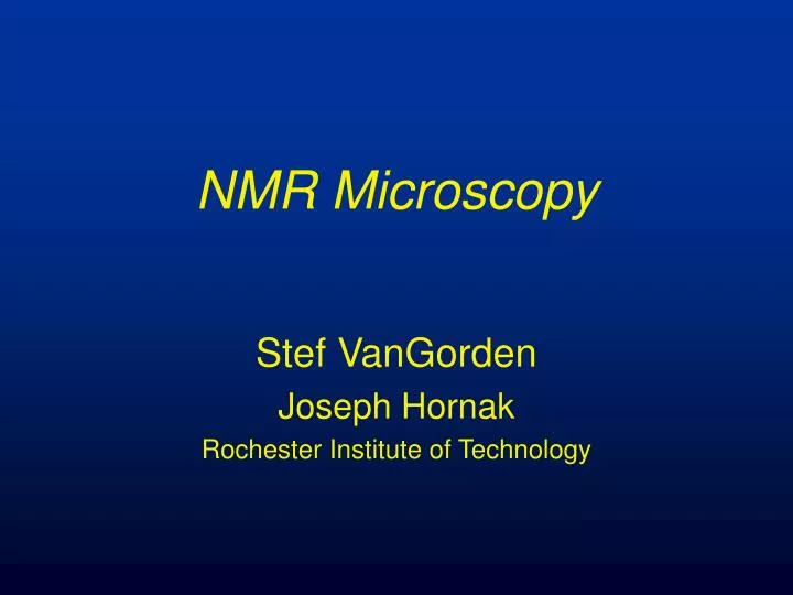 nmr microscopy