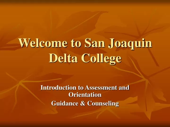 welcome to san joaquin delta college