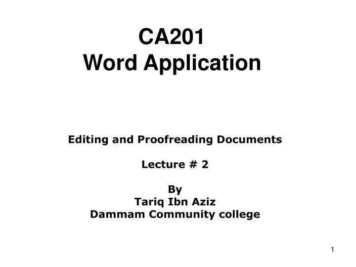 ca201 word application