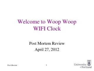 Welcome to Woop Woop WIFI Clock