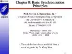 Chapter 8: Basic Synchronization Principles - slide 1