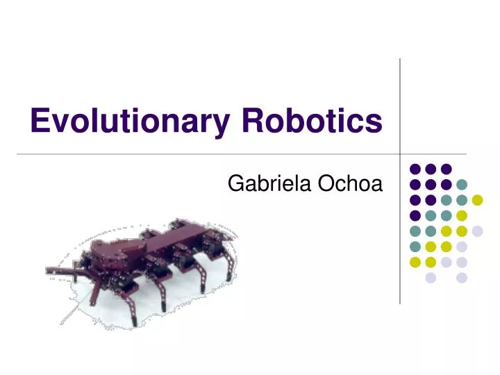 evolutionary robotics