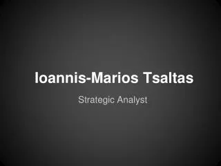 Ioannis-Marios Tsaltas