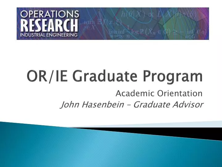 or ie graduate program