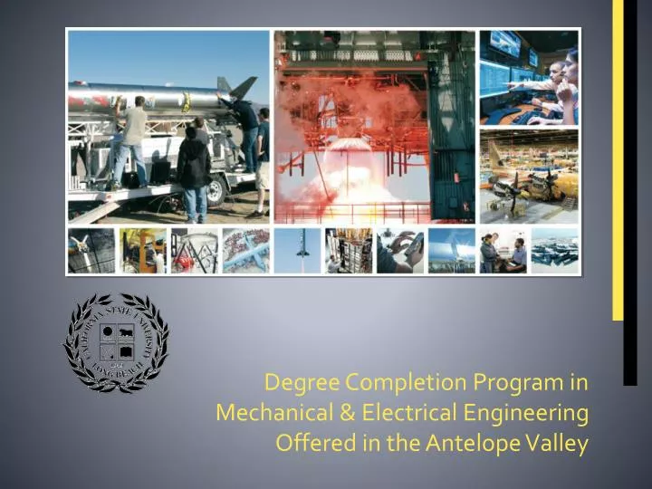 degree completion program in mechanical electrical engineering offered in the antelope valley