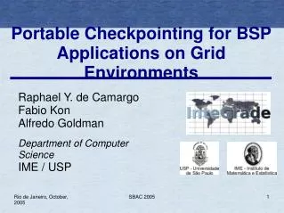 Portable Checkpointing for BSP Applications on Grid Environments