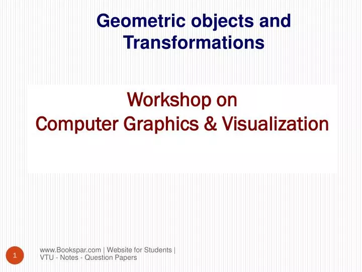 workshop on computer graphics visualization