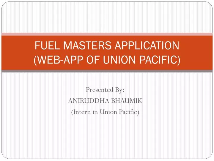 fuel masters application web app of union pacific