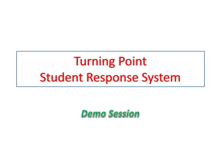 turning point student response system