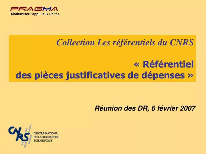 collection les r f rentiels du cnrs r f rentiel des pi ces justificatives de d penses