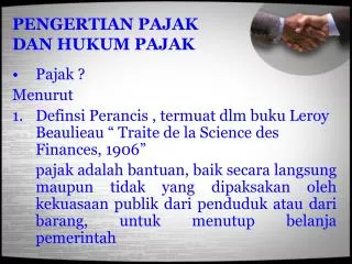 pengertian pajak dan hukum pajak