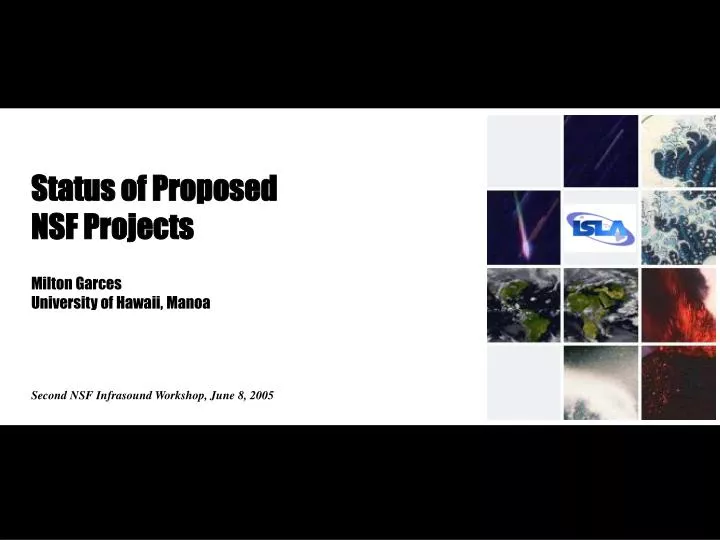 status of proposed nsf projects