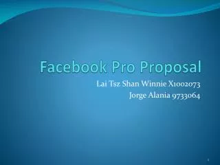 Facebook Pro Proposal