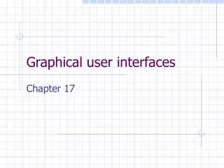 Graphical user interfaces
