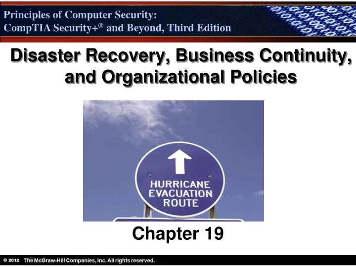 disaster recovery business continuity and organizational policies