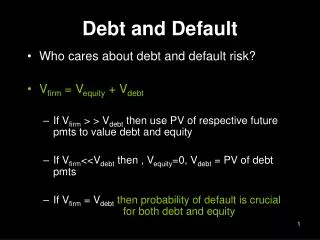 Debt and Default