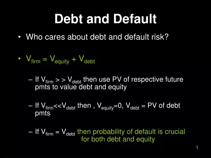 debt and default