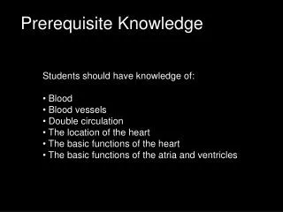 Prerequisite Knowledge