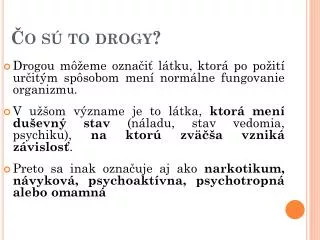 o s to drogy