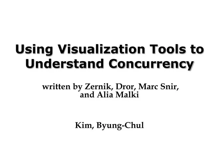 using visualization tools to understand concurrency