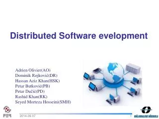 Distributed Software evelopment