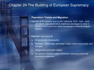 Chapter 24 The Building of European Supremacy