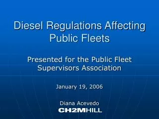 Diesel Regulations Affecting Public Fleets