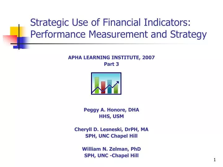 strategic use of financial indicators performance measurement and strategy
