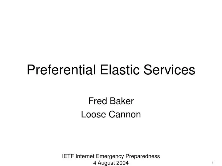 preferential elastic services