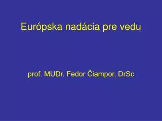 Európska nadácia pre vedu