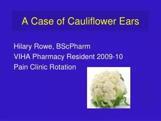 A Case of Cauliflower Ears