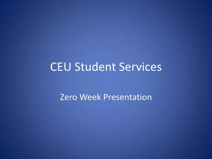 ceu student services