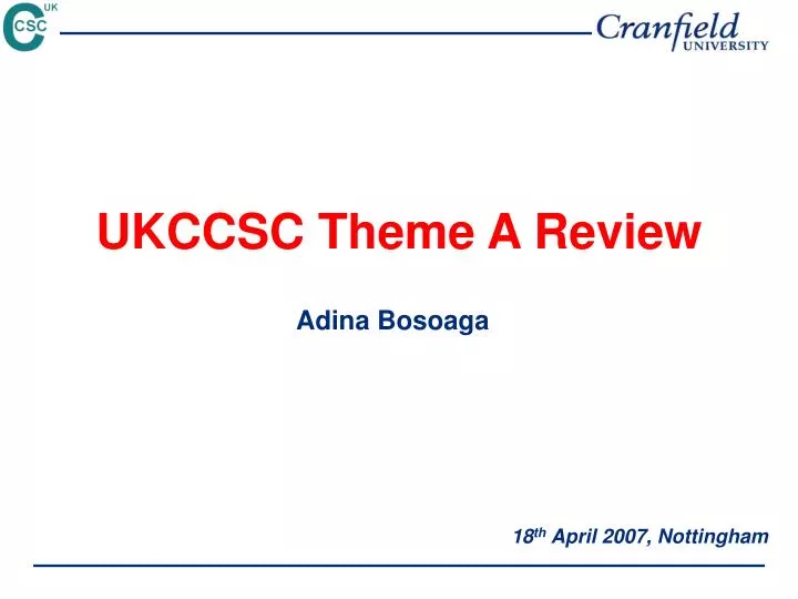 ukccsc theme a review