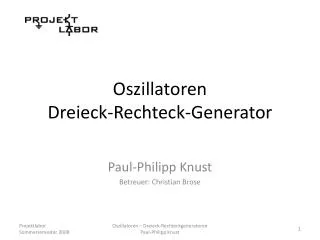 oszillatoren dreieck rechteck generator