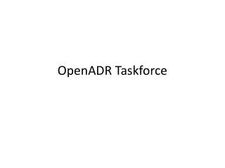 OpenADR Taskforce